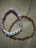 Denver broncos game day beaded bracelet