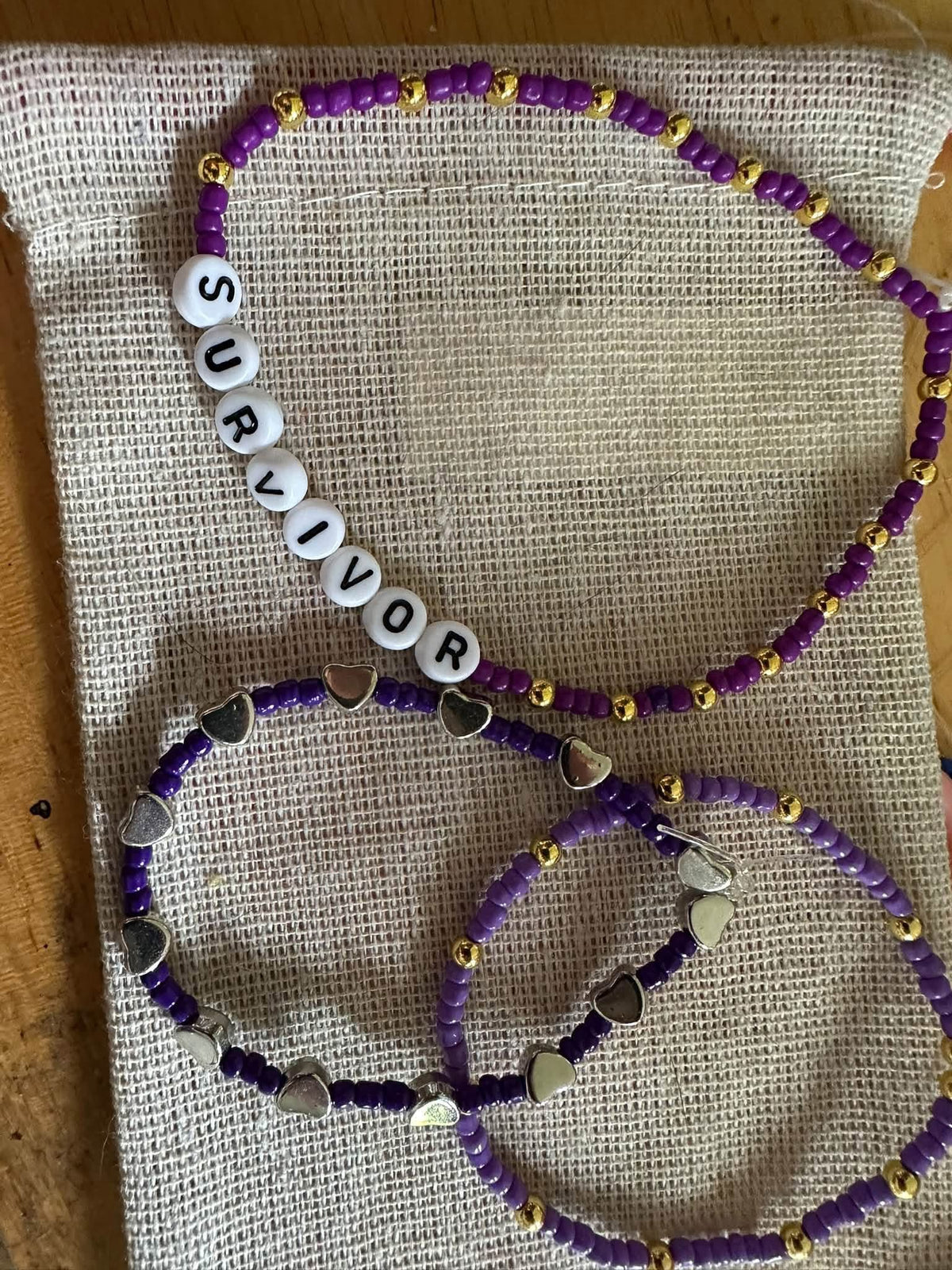 DV survivor beaded bracelet set