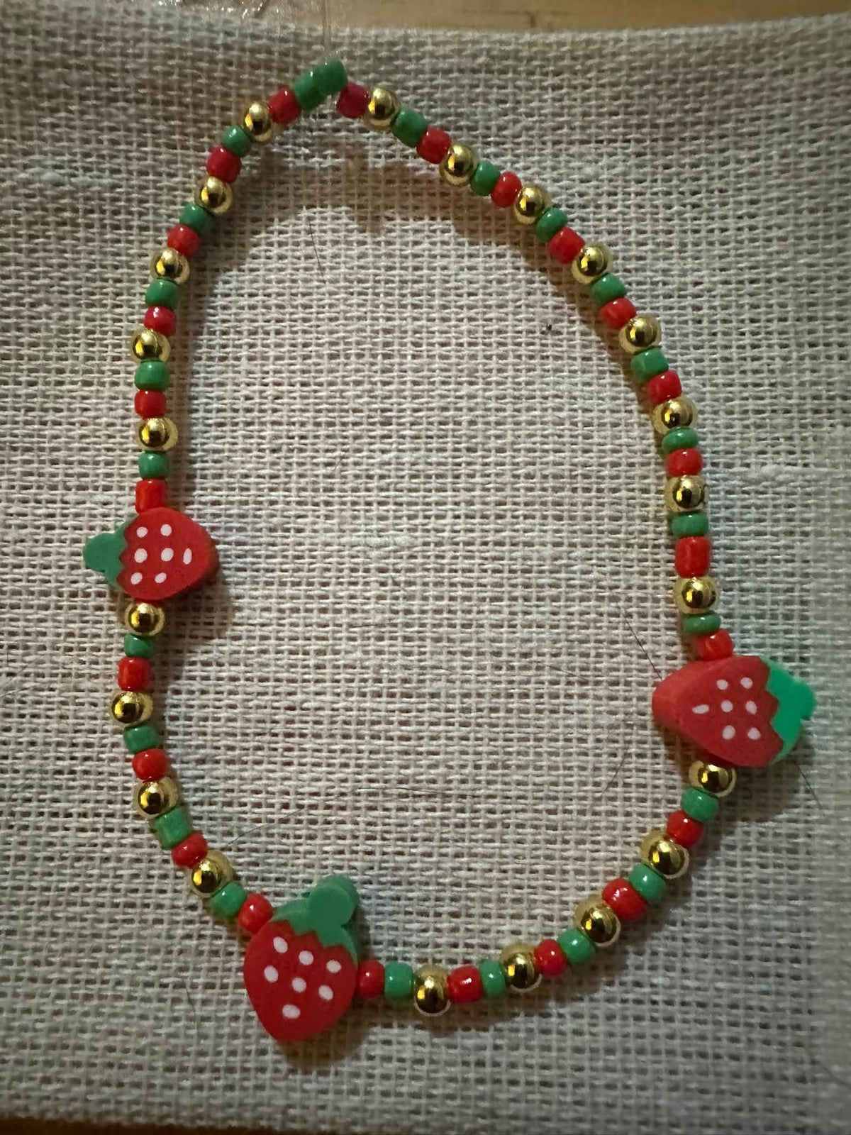 summer time strawberry bracelet
