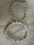 Miami dolphins game day beaded bracelet set