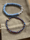 buffalo bills game day beaded bracelet set