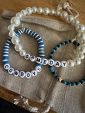 Cowboys game day beaded bracelet set