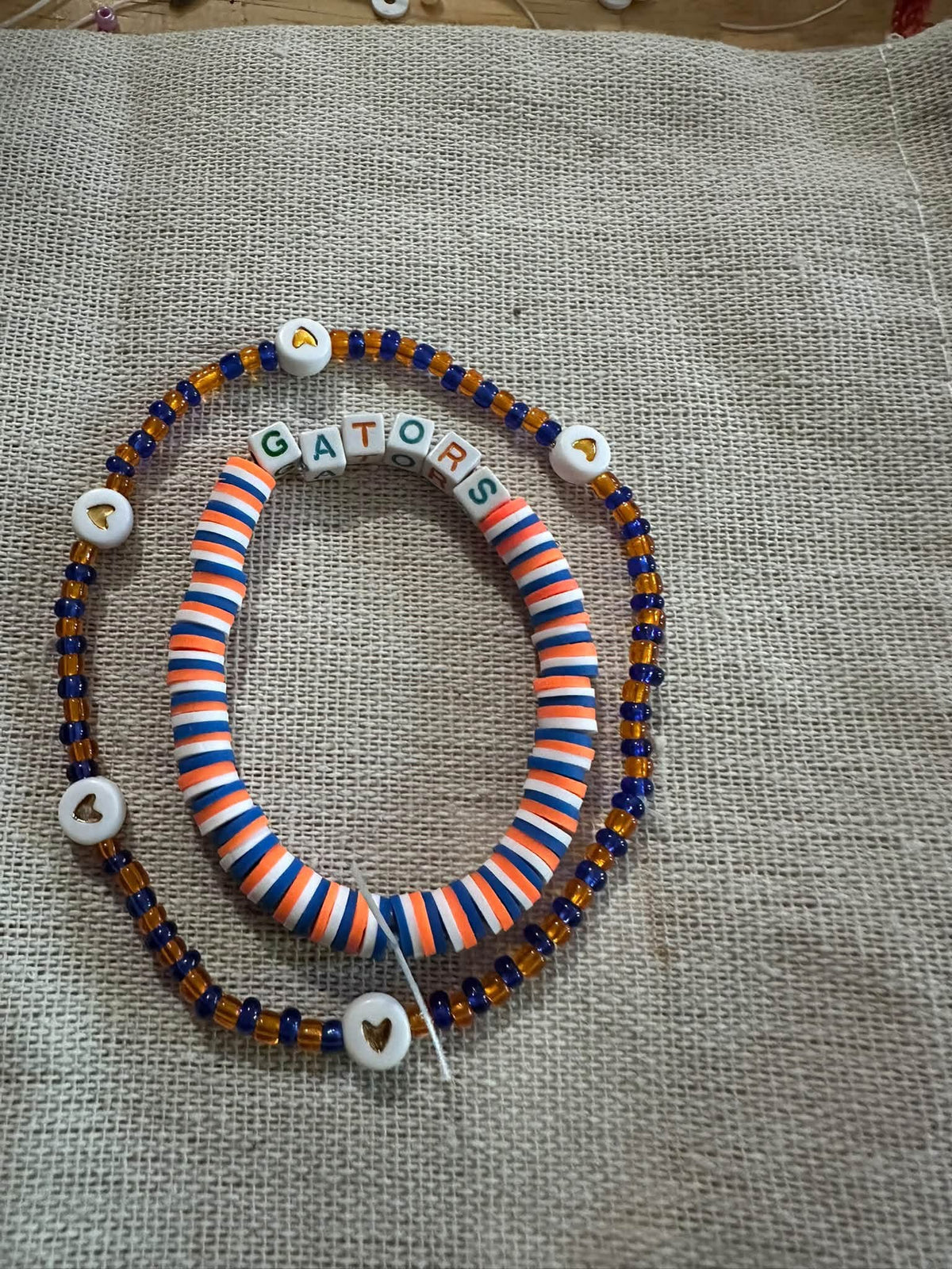 Florida Gators game day beaded bracelet