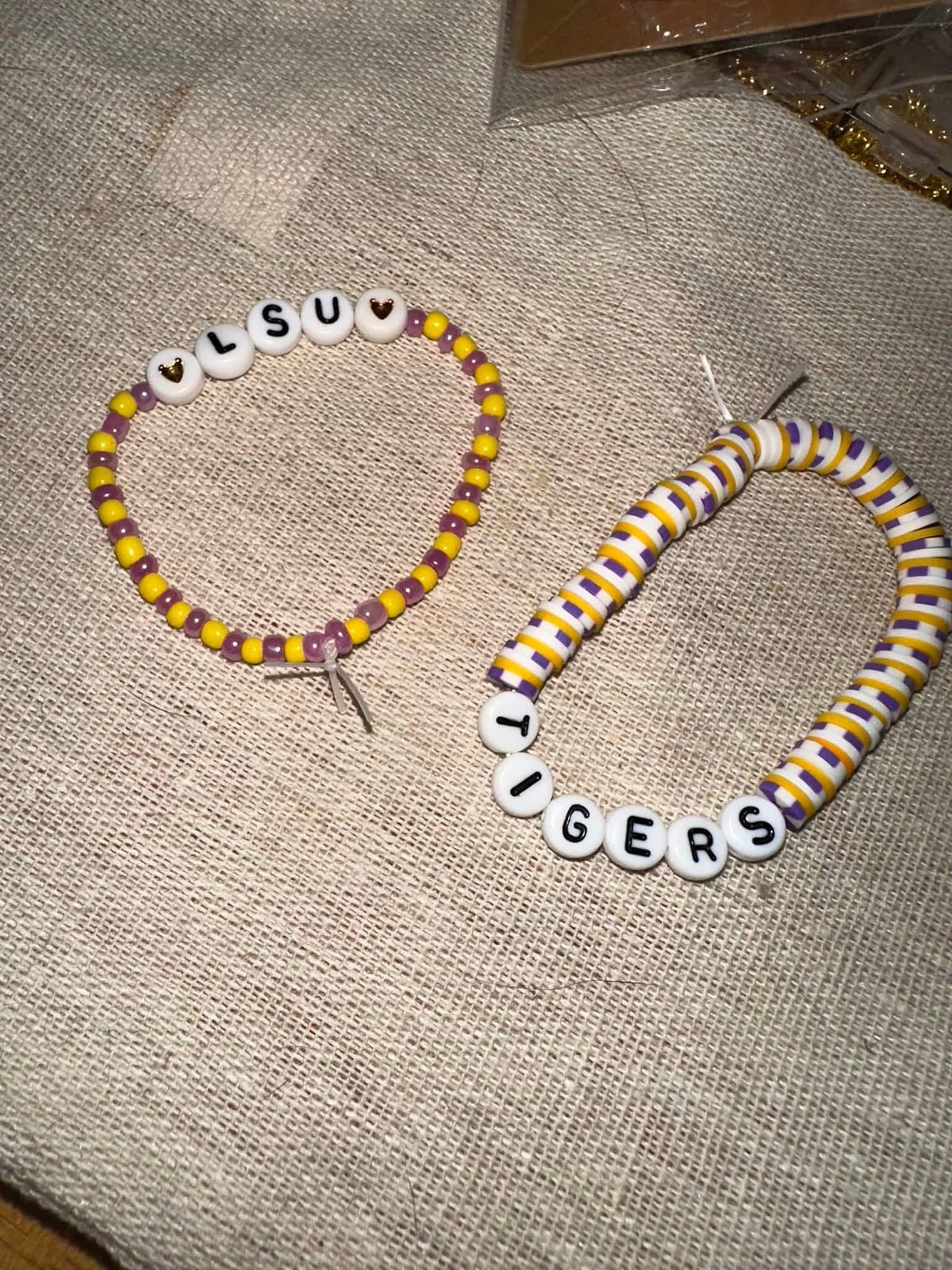 Lsu tigers game day bracelet set