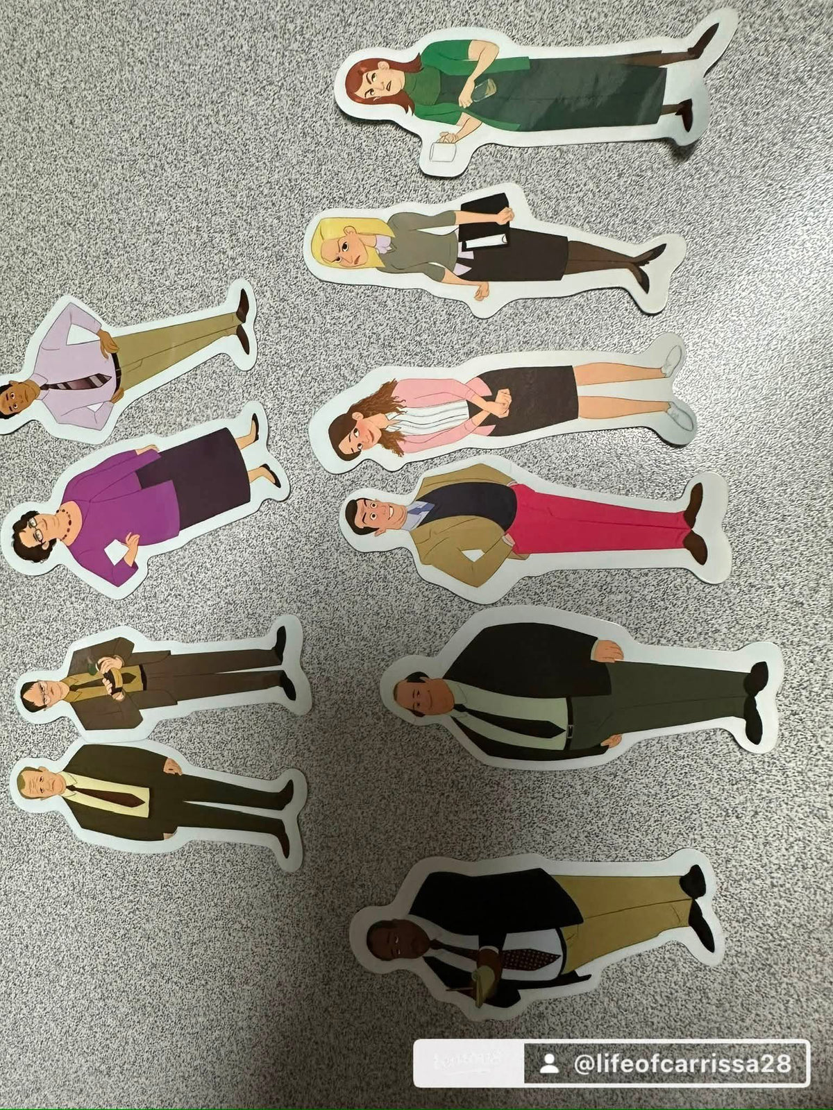 The office cartoon sticker pack